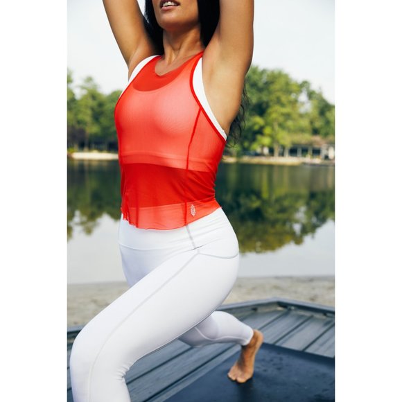 Free People Tops - NWT FP Movement Mesh Sesh Tank / Heated Red